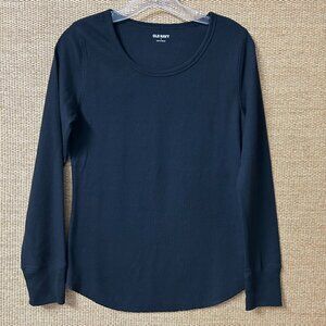 Old Navy Thermal Top Womens Small Black
